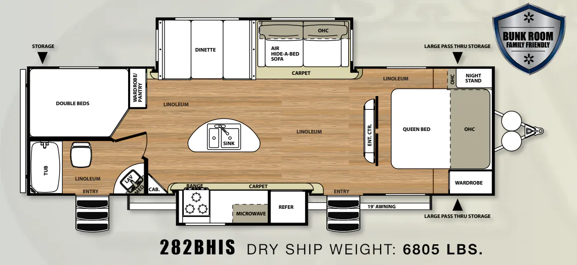 Forest River Salem Hemisphere Lite 282BHIS floor plan