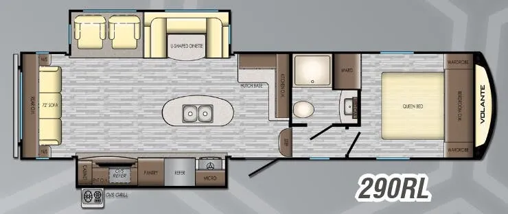 CrossRoads Volante 290RL floor plan