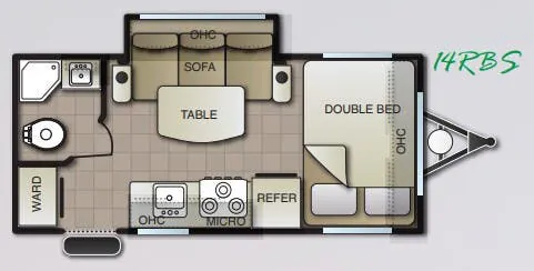 Pacific Coachworks Mighty Lite 14RBS floor plan