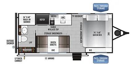 East to West Della Terra 160RBSLE floor plan