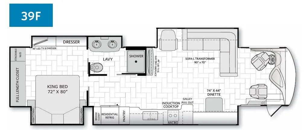 American Coach American Revolution SE 39F floor plan