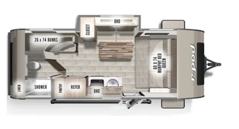 2021 Forest River R-Pod RP-193 - Floor plan