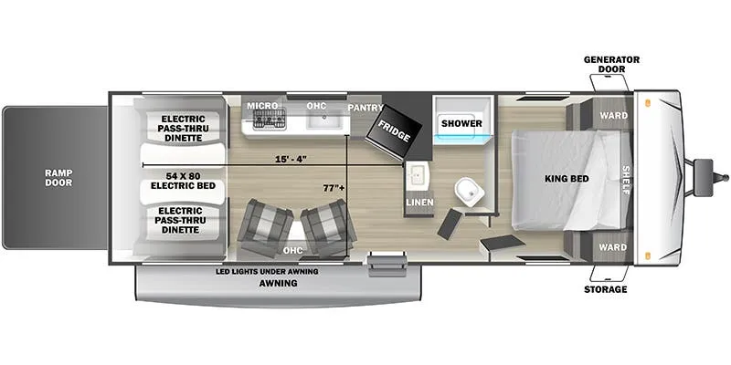 Forest River Sandstorm 2500SRS floor plan