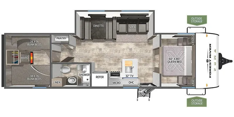 Palomino Puma Camping Edition 304BHCE floor plan