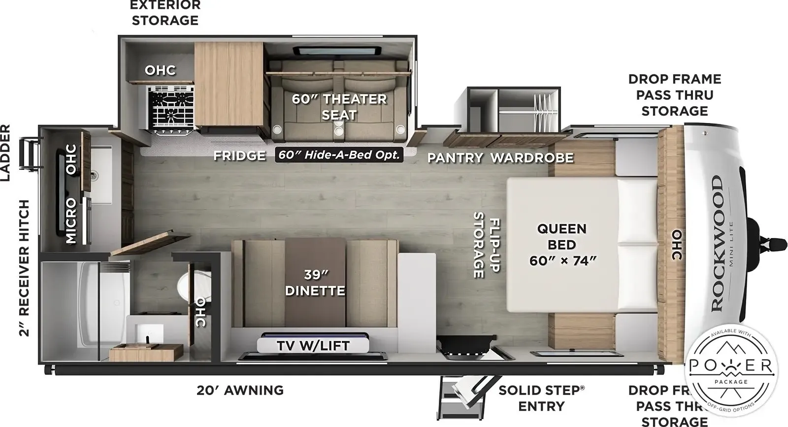 2026 Forest River Rockwood Mini Lite 2522FB - Floor plan