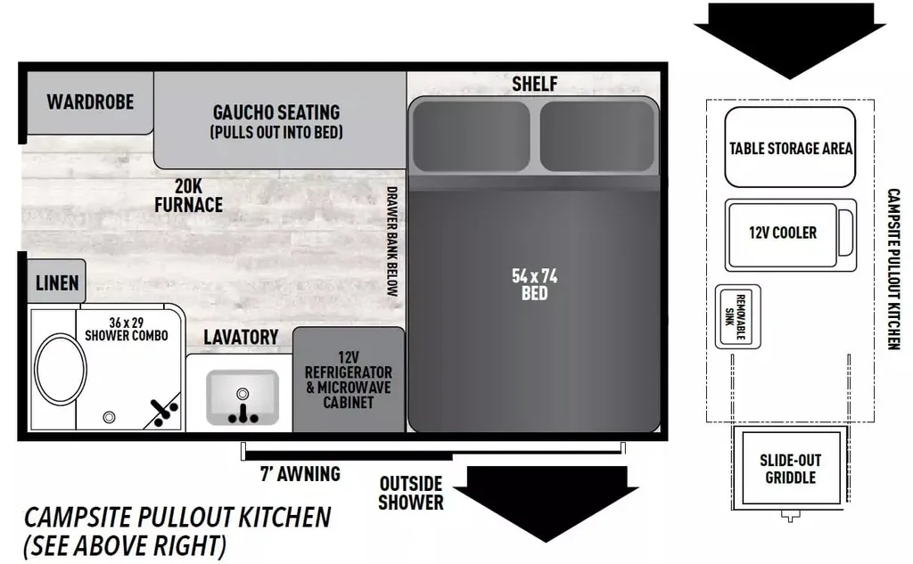 2023 Coachmen Clipper Camping Trailers 12.0 TD PRO floor plan