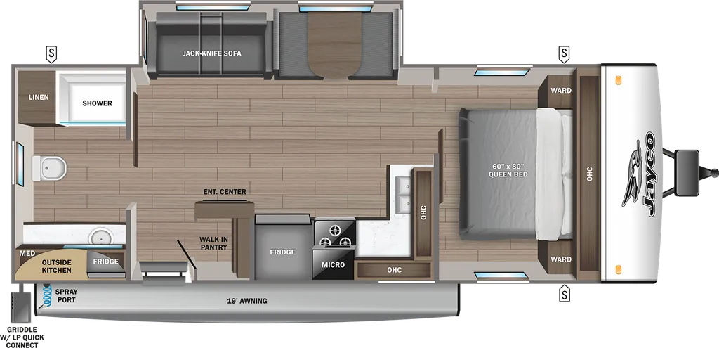 2024 Jayco Jay Feather 25RB floor plan