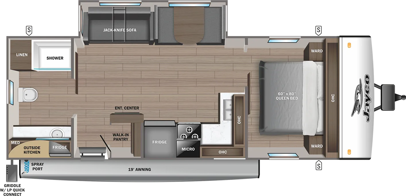 2024 Jayco Jay Feather 25RB - Floor plan