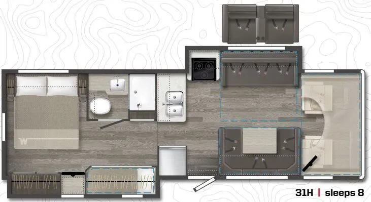 2023 Winnebago Spirit 31H floor plan