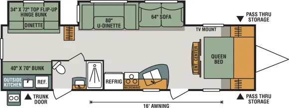 K-Z Sportsmen 312BHK floor plan