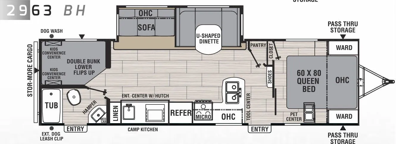 Coachmen Spirit 2963BH floor plan