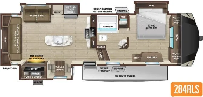 Highland Ridge Mesa Ridge 284RLS floor plan
