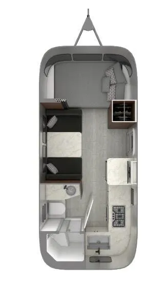 2024 Airstream Caravel 20FB - Floor plan