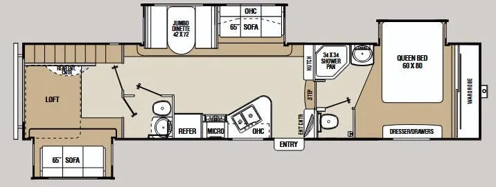 Coachmen Chaparral 355RLS floor plan
