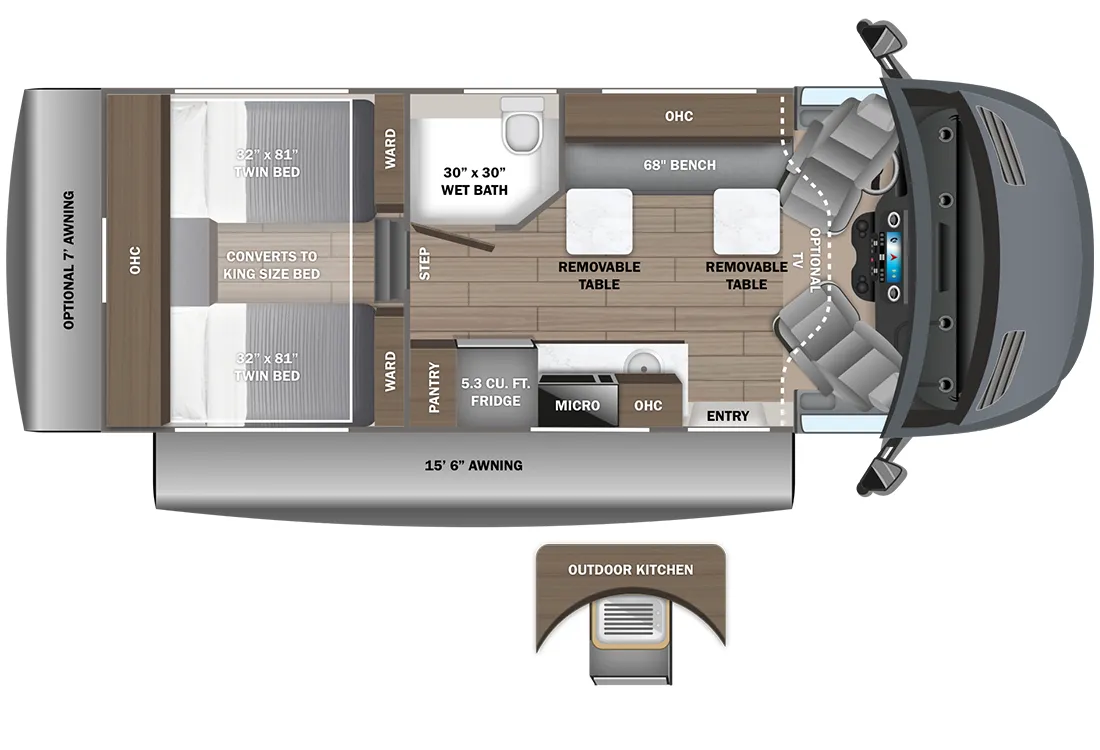 2025 Entegra Coach Condor 23S - Floor plan