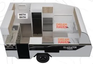 Dreamhaven RV Gladiator Force Single Bed floor plan