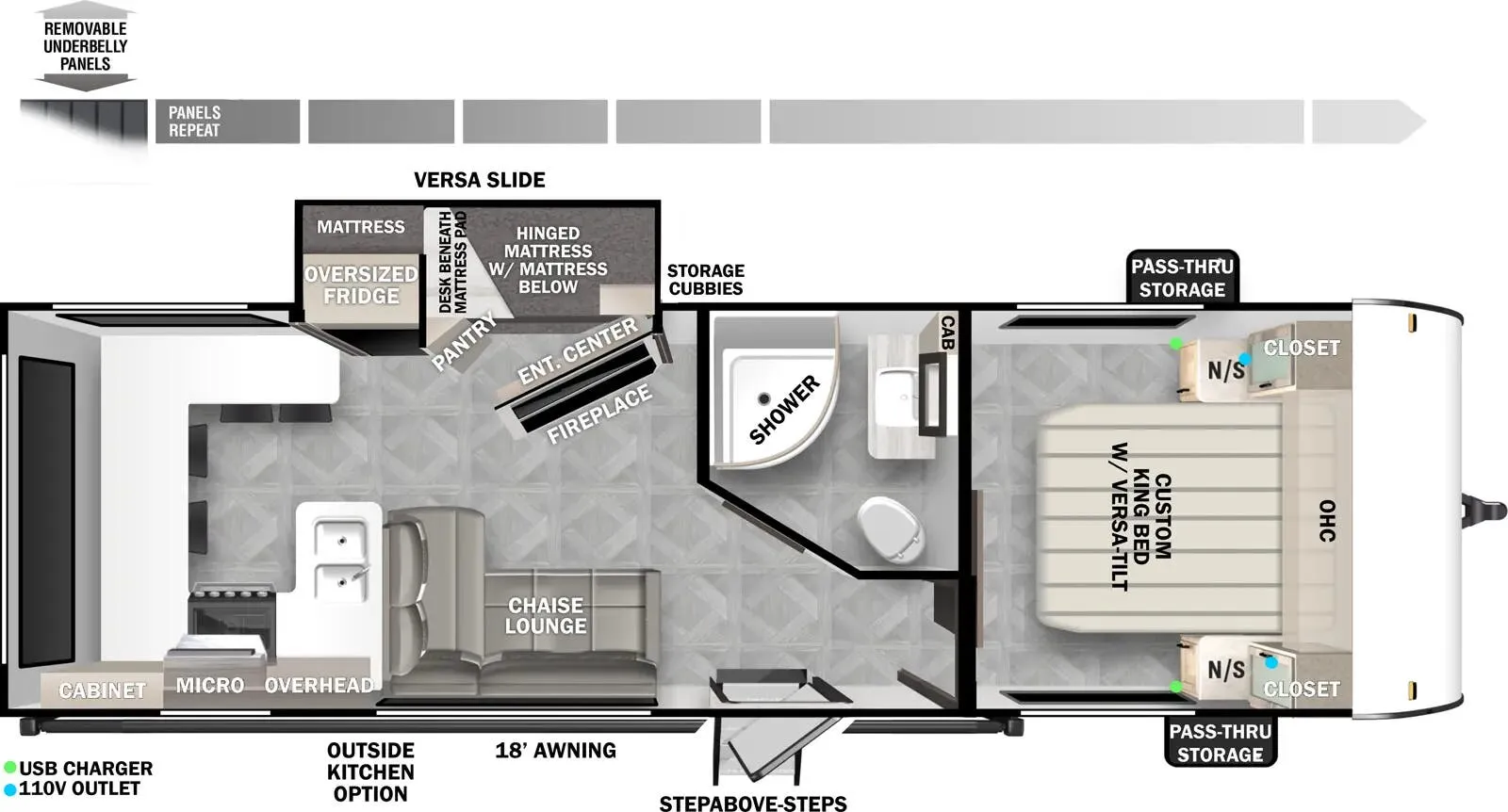2024 Forest River Salem Cruise Lite 24VIEW - Floor plan