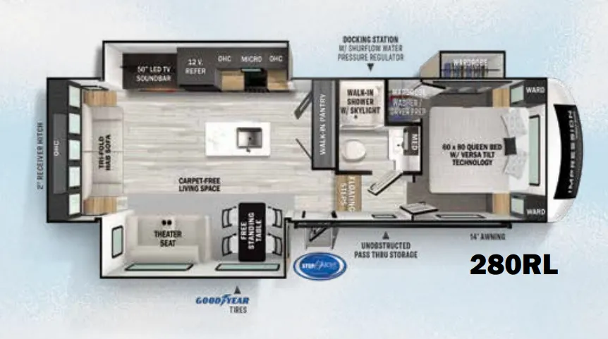 Forest River Impression 280RL floor plan