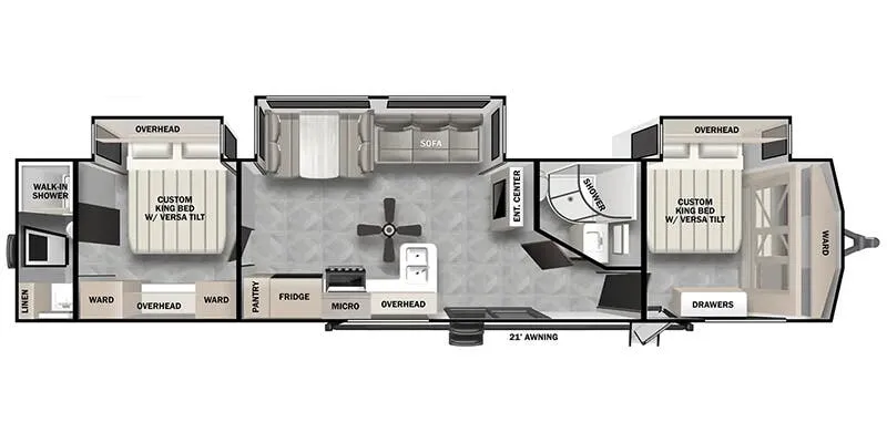 Forest River Salem Villa 42DMS floor plan