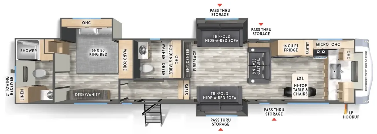 2026 Forest River Wildcat 37GALLEY - Floor plan