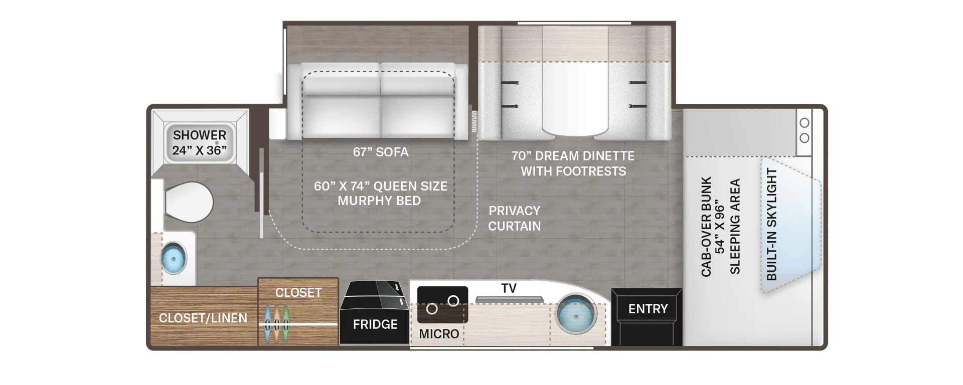 Thor Motor Coach Quantum Sprinter MB24 floor plan
