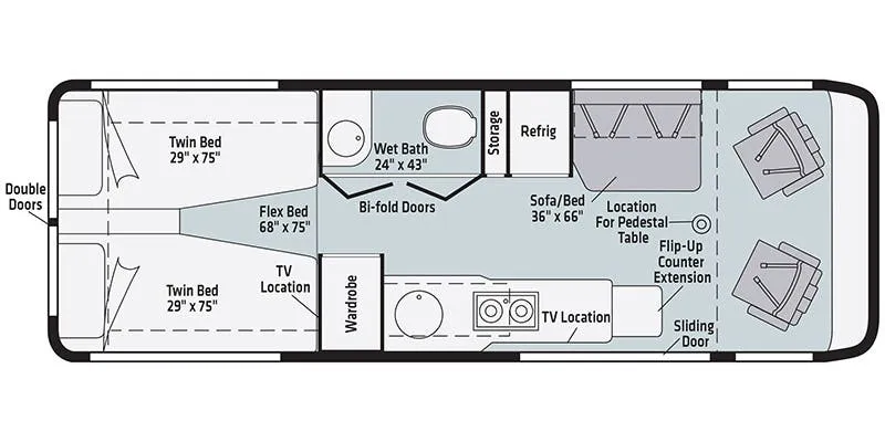 2016 Winnebago Era 70A - Floor plan