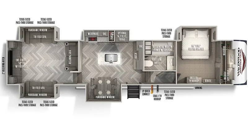 Forest River Wildwood Heritage Glen 372RD floor plan
