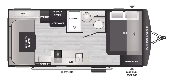 Keystone Bullet Classic 19RDC floor plan