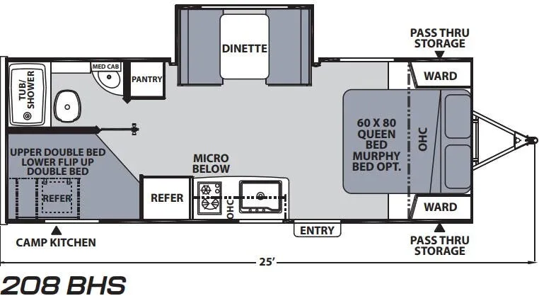Coachmen Apex Nano 208BHS floor plan