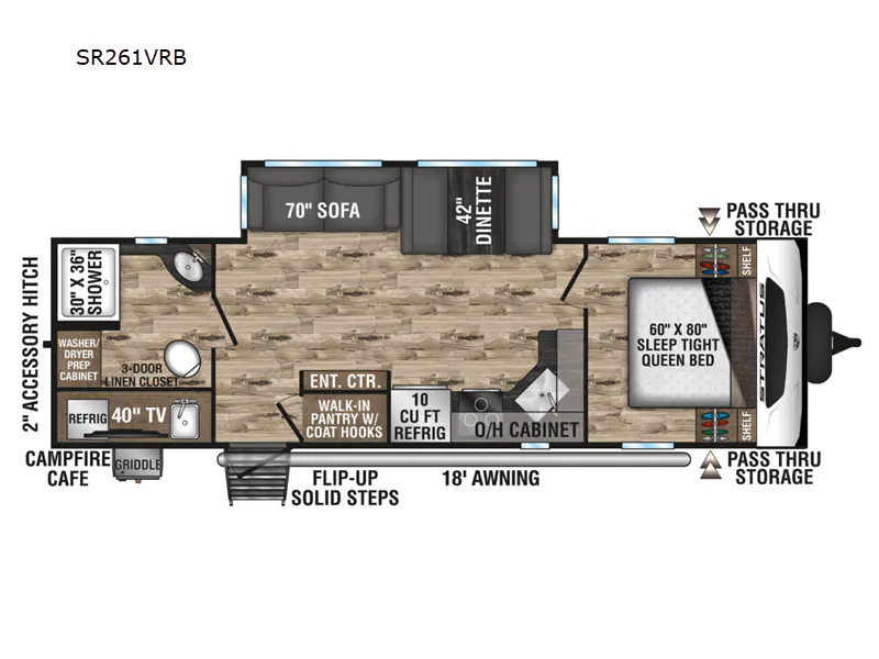 2024 Venture RV Stratus SR261VRB - Floor plan