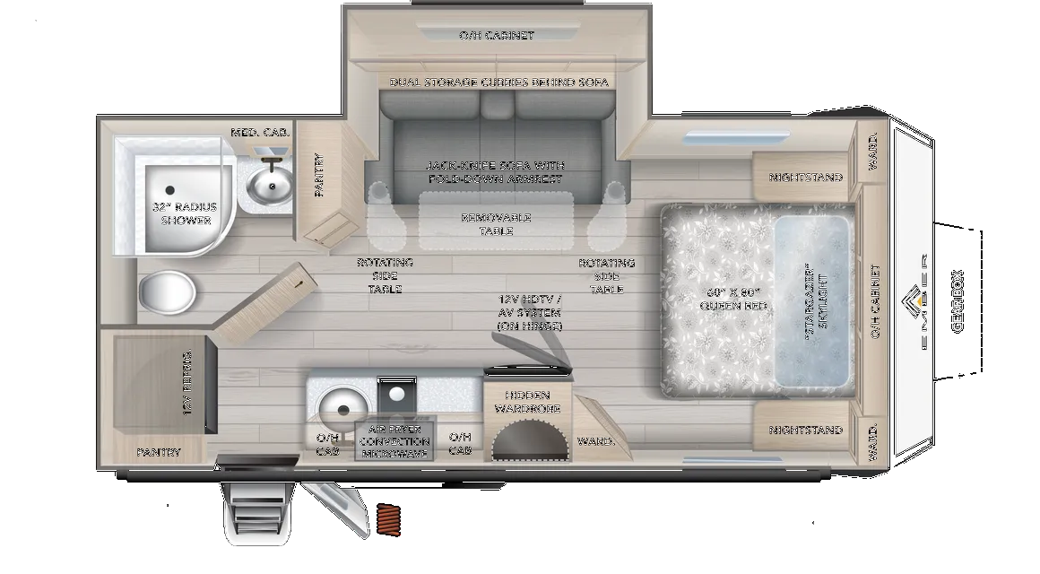 Ember RV Overland 201FBQ floor plan