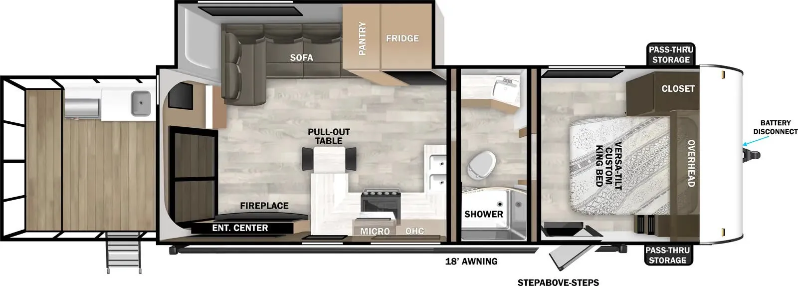 2025 Forest River Wildwood X-Lite 22VERANDA - Floor plan