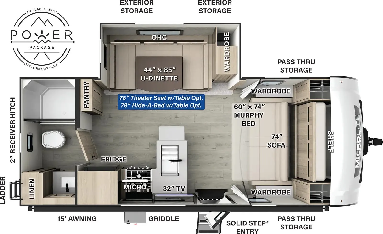 Forest River Flagstaff Micro Lite 22SQS floor plan