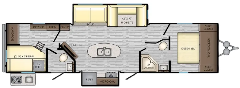 CrossRoads Zinger 330BH floor plan