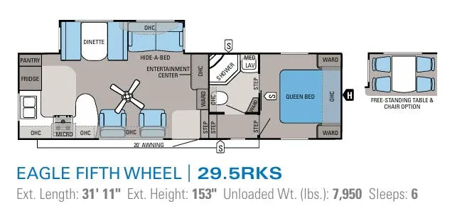 Jayco Eagle 29.5RKS floor plan