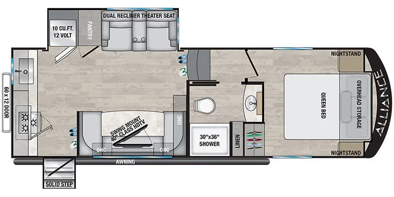 Alliance RV Avenue All-Access Series 22ML floor plan