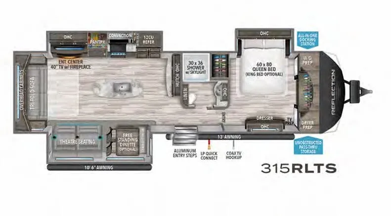 Grand Design Reflection 315RLTS floor plan