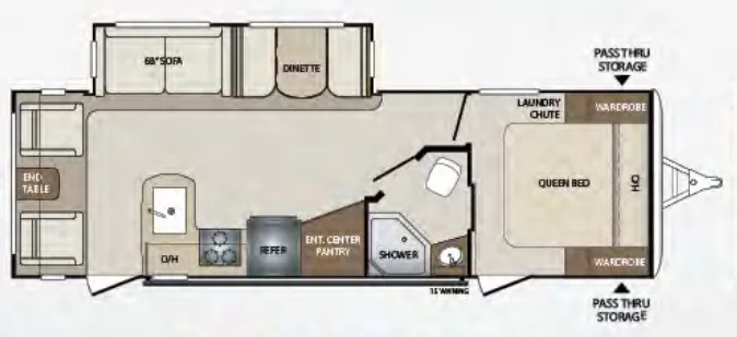 Keystone Bullet 269RLSWE floor plan