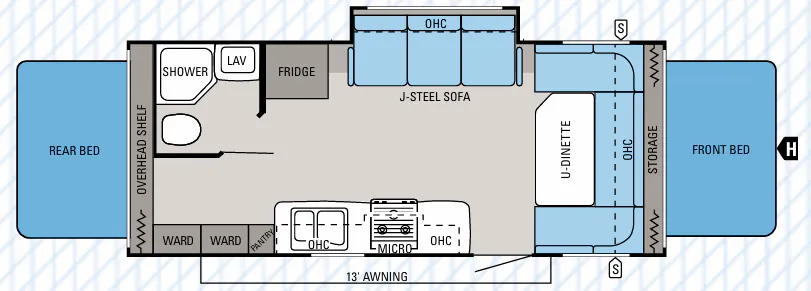 Jayco Jay Feather X23B floor plan