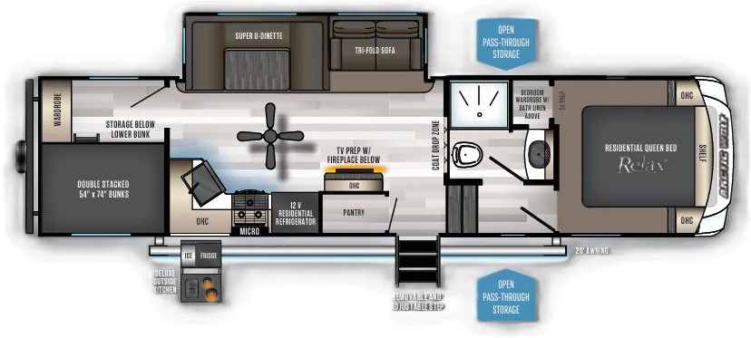 Forest River Cherokee Arctic Wolf 287BH floor plan