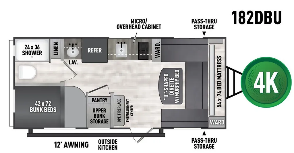 2022 Coachmen Clipper 182DBU floor plan