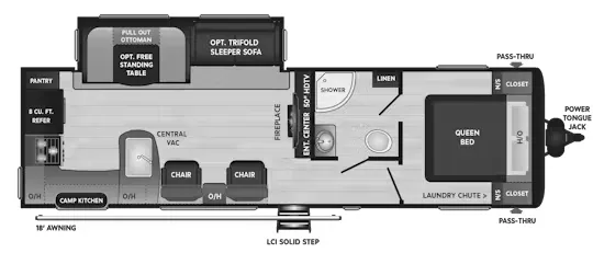 Keystone Hideout 28RKSWE floor plan