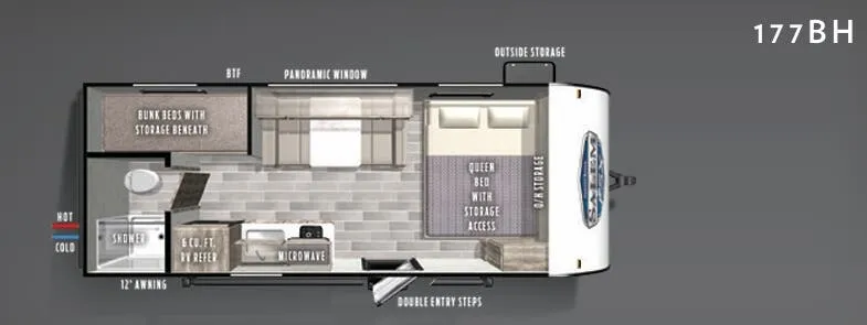 Forest River Salem FSX 177BH floor plan