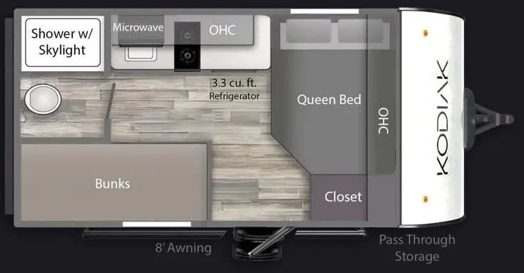 2026 Dutchmen Kodiak 130BHS floor plan