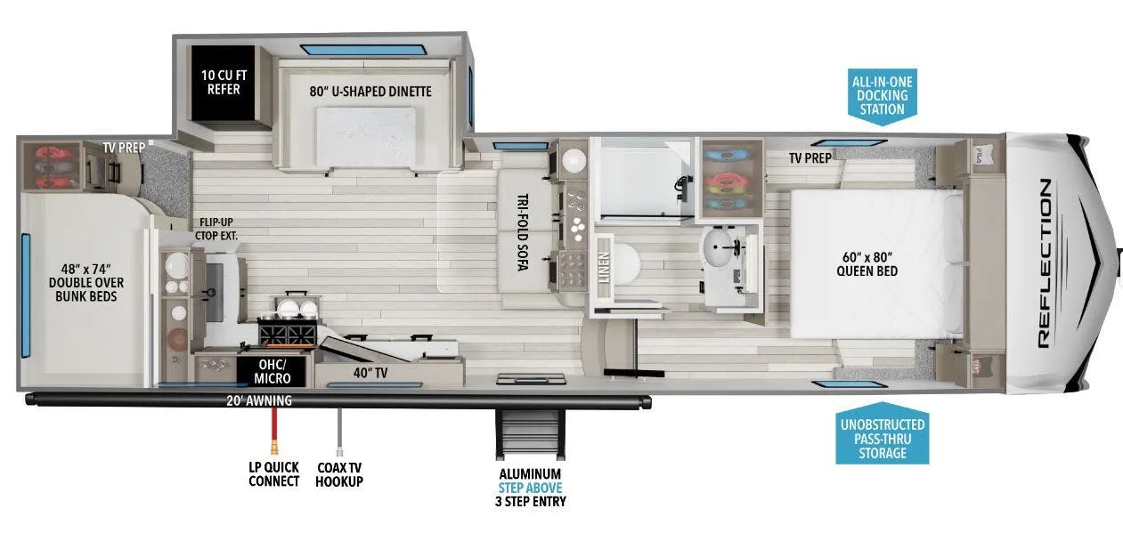 Grand Design Reflection 100 Series 100 SERIES 27BH floor plan