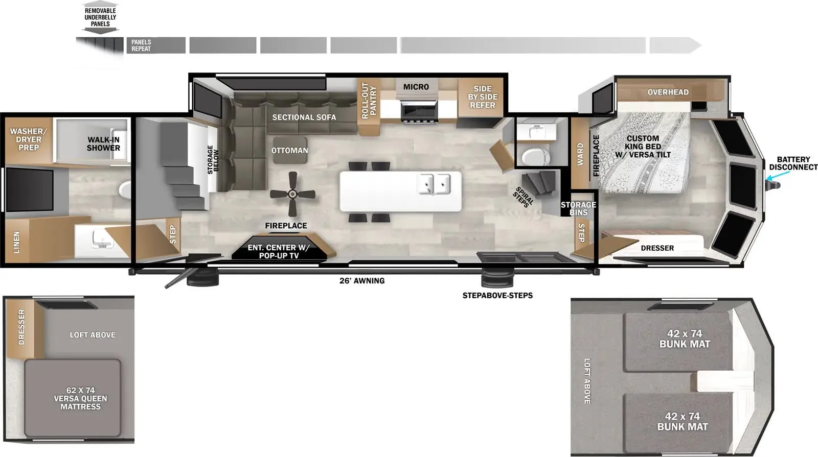 Forest River Wildwood Lodge 44VIEW floor plan