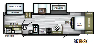 Palomino Solaire 317 BHSK floor plan