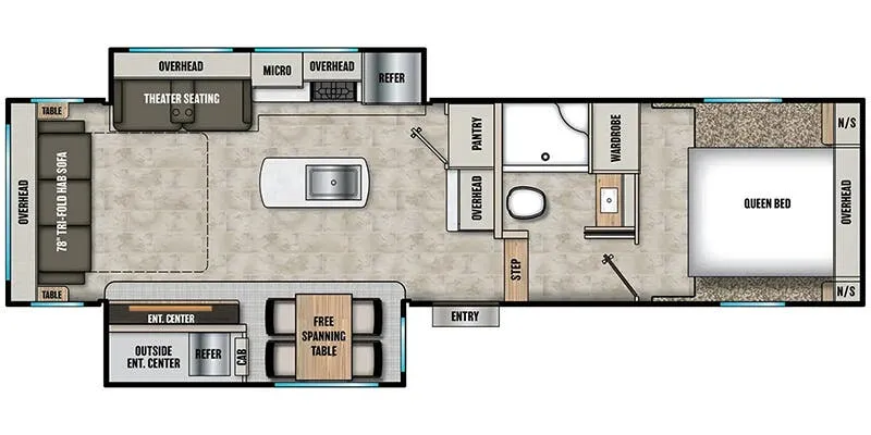 Shasta Phoenix X-lite 284RL floor plan