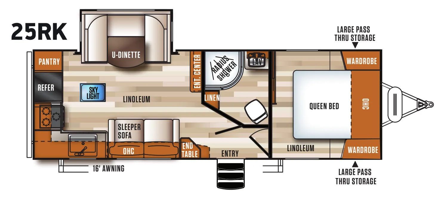 Forest River Vibe 25RK floor plan