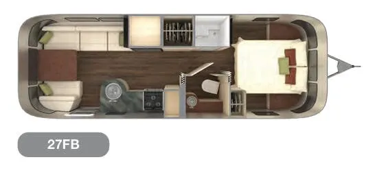 2019 airstream International Signature 27FB - Floor plan